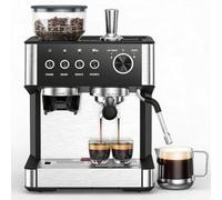Glorlliant Automatic Coffee Machine, 15 Bar Espresso Machine with Grinder & Milk Frother, 30 Grinding Settings & 2.3L Water Tank Professional Espresso Machine for Espresso and Cappuccino Maker,Black