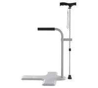 Glorlliant Height Adjustable Stand Assist Rail for Elderly Non-Slip Handle Mobility Aid Daily Living Support Bar 300lb Capacity Supports Seniors, Disabled, Pregnant Women - White