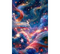 Glory: A Whimsical Celestial Patriotic Lined Journal | Starry 4th of July Americana Notebook for Her: Independence Day & Dreamy Stars Stripes Diary | 200-Page Ruled Red White & Blue Gift for Women 6x9