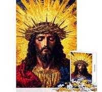 Glory of Jesus Christ Jigsaw Puzzles 1000 Piece for Adults Enhance Focus for Better Performance Quiet Soothing Playtime Fun (38x26cm)
