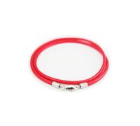 Glory Qin 3mm Wax Wire Leather Cord Chain Stainless Steel Squared Lobster Clasps Necklace Rope Chain 16 TO 28 Inch (Red, 24 Inches)