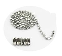 Glory Qin 6mm Stainless Steel Ball Chains & 5 Matching connectors (6mm, 5 feet)