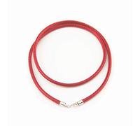 Glory Qin Black Silk Braided Rope Chain 925 Silver Plated Clasp Leather Cord Chain Necklace Rope, 0.04 x 16 inches, Nylon, No Gemstone