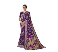 Glory Sarees Women's Cashmere Pashmina Silk Woven Sari with Blouse (Heritage_Silk112_Parent), wine red, One size