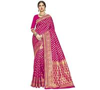 Glory Sarees Women's Kanchipuram Art Silk Saree With Blouse Piece, Rani, One Size