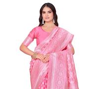 Glory Sarees Women's kanchipuram Style Art Silk Saree, Pink2, One size