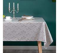 GLORY SEASON 100% Waterproof Oilproof Spill Proof Tablecloth Jacquard Weave Stain Resistant 55x84 Rectangle 230GSM Heavy Vinyl Rustic Decorative Table Cover for Kitchen Dining