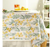 GLORY SEASON Waterproof Oil-Proof Washable Wipeable Spill Proof Stain Resistant Tablecloth TPU Film Vinyl Table Cover for Outdoor Indoor Dining Parties Dining Patio Kitchen Decor RectangleTable Cloth