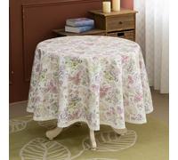 GLORY SEASON Wrinkle-Resistant Watercolor Style Floral Rectangle Tablecloth with Lace Edge for Rectangular Oval Round Tables Rustic Table Cloth for Dining Kitchen Farmhouse Decor Gifts 118 Inch