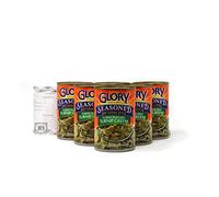 Glory Smoked Turkey Flavored Turnip Greens, Six Healthy 14.5 Ounce Cans with a JFS Recipe Card