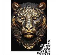 Glory Tiger Art Deco Puzzle 1000 Pieces, Animal Image Jigsaw for Adults, Relaxing Puzzle Gift, 52x38cm/1000pcs