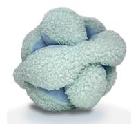 Glory To Dog Blue Snuffle Knot Interactive Dog Toy 4” Puzzle Ball with 8 Squeakers & Crinkle - Treat Hiding Enrichment Toy for Puppy & Small Breed Dogs - Durable Plush Sensory Play & Stimulation