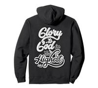 Glory to God in the Highest Luke 2:14 Praise Christian Pullover Hoodie