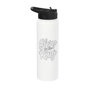 Glory to The King Stainless Steel Insulated Water Bottle