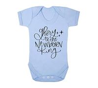 Glory to The New-Born King Style Two Baby Grow Vest, 6-12 Months, Pastel Blue