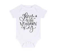 Glory to The New-Born King Style Two Baby Grow Vest, 6-12 Months, White