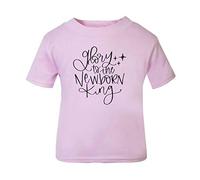 Glory to The New-Born King Style Two Short Sleeve Cotton Toddler t Shirt, 1-2 Years, Pastel Pink