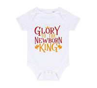 Glory to The Newborn King [BCX] Baby Grow Vest, 0-3 Months, White