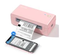 Gloryang Bluetooth Thermal Shipping Label Printer, 4X6 Inkless Label Machine for iOS, Android, Laptop, Wireless Printer for Small Business, Compatible with Amazon, UPS, Shopify, Pink