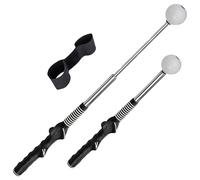 Gloryboom Telescopic Club, Retractable Golf Swing Training Aid, Indoor Golf Grip Trainer Right & Left Hand with Click Feedback for Beginners, Strength & Tempo Training for Chipping Hitting (Left)