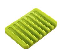 Gloryhonor Flexible Bathroom Silicone Soap Dish Storage Holder Soapbox Plate Tray Drain - Green