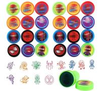 Gloryit Children's Stamps, Set of 24 Stamps for Children, Self-Inking Stamps for Children, Stamps Suitable for Children Ages 2-3 and up, The Perfect Gift for a Birthday Party