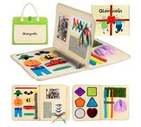 Glorynoin Fidget Blanket for Adult, Elderly with Dementia and Alzheimer Including Busy Board, Tactile Patch and Sensory String | Sensory Activity Busy Board for Anxiety Therapy