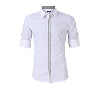 GloryStar Men's German Bavarian Oktoberfest Button Down Dress Shirts Slim Fit Plaid Long Sleeve Shirt for Lederhosen