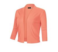 GloryStar Women’s 3/4 Sleeve Cropped Cardigan Sweaters Open Front Knit Short Bolero Shrugs, Baby Peach, L