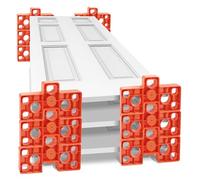 Glosaie 12 Pcs Stack Rack Door Painting, Painter's Accessory Tool with Stacking Pattern, Door Stand for Cabinet & Doors, Kitchen Cabinet Paint, Orange