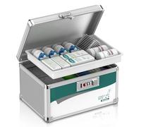 Glosen Medicine Lock Box with Combination Lock, Medication Storage Box, Lockable Medical Organizer Box with Code 25 * 17.5 * 17.5CM (Small-10inch)