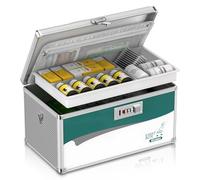 Glosen Medicine Lock Box with Combination Lock, Medication Storage Box, Lockable Medical Organizer Box with Code 14 * 8.46 * 7.48inch (Large-14inch)