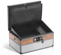 Glosen Medicine Lock Box with key, Portable Locking Medication Box, Medicine Security Organizer Storage, First Aid Box with Handle 40.5 * 23.5 * 19cm