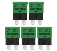 GLOSO Blade Circuit Breaker RV Marine Boat Truck Yacht Auto Reset Audio Solar System Protection ATO ATC 30 Amp E37 5 PACK