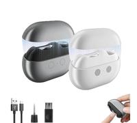 Glosrity Easyclip Smart Nail Clipper, Easy Clip 3-in-1 Multifunktions Nail Trimmer - Safe, Painless Grooming Quiet, Cordless 2 Speeds Automatic Fingernail Trimmer with LED Light (Black + White)