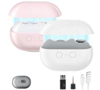 Glosrity EasyClip Smart Nail Clipper, Glosrity EasyClip Multi-Function Electric Nail Clippers, Cut and Polish Nails in One Piece, with LED Light, Total Nails Care (2PCS*#E)
