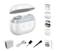 Glosrity Easyclip Smart Nail Clipper, Integrated Shear/Grinding System, 2 Speeds Automatic Nail Trimmer, with LED Light & Clip Storage, for Adults, Seniors (White)