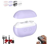 Glosrity Easyclip Smart Nail Clipper, Multi-Function Electric Nail Clippers, 2 Speeds Automatic Nail Trimmer with Led Light & Clip Storage, for Seniors Adults(Purple)