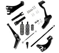 Gloss Black Forward Controls Skull Pegs Levers Linkages For Harley Sportster XL 883 1200 2014 2015 2016 2017 2018 2019 2020 2021 2022 2023 2024