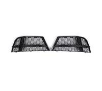Gloss Black Honeycomb Front Bumper Fog Light Bezel Grill Grille Cover Compatible For AUDI A3 8V S-LINE SEDAN SPORTBACK CONVERTIBLE 17-19
