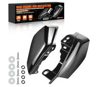 Gloss Black Mid Frame Air Deflector Heat Shield Compatible for Harley Davidson Touring Models Road King Street Glide Electra Glide 2009-2024 (Vivid Gloss Black, No Cool Flow Fan)