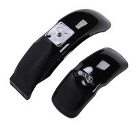 Gloss Black Motorcycle Front Rear Mudguard Set, ABS Plastic, 8in 10in Wheel Replacement - Enhanced Splash Protection, Stylish Upgrade for Monkey Bikes