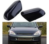 Gloss Black Side Mirror Cover Compatible with for honda for accord 2003-2007, ABS Plastic Replacement Shell for Left and Right Door Mirrors, Pair