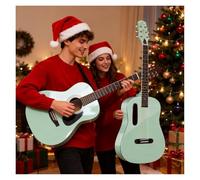 Gloss Classical Guitar, Beginner Acoustic Guitar Kit For Beginners Adult Teen With Gig Bag, Tuner, Strap, Strings, Picks(Green)