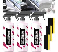 Gloss Dressing - Plastic, Trim & Tire Dressing,Restore Faded Plastics,Gloss Dressing for Detailing,Plastic Restorer for Cars Ceramic Plastic Coating,Auto Coating Protectant,Buff for Shine (3 Pcs)