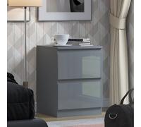 Gloss Grey Chest Of Drawers - Grey / 55cm / 12kg