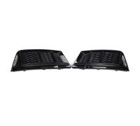 Gloss Honeycomb Style Compatible With A4 B9 2017 2018 1 Pair Car Front Bumper Lower Fog Light Lamp Grill Grille Cover Modification Repair Parts Accessories