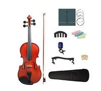 Gloss Natural Color Acoustic Violin Set 4/4-1/8 W/Violin Bow/Tuner/Case Violin (Color : 1-2)