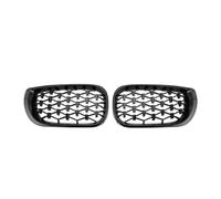 Gloss Single Line Style Front Kidney Racing Grilles For 3 Series E46 325i 4-Door 2002-2004 Diamonds Style Upper Grills(Diamond-Glossy Black)