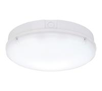 Loops Gloss White Round Bulkhead Light - 18W CCT SMD LED Module - 300mm Diameter - Colour Changing Technology - Polycarbonate Construction - IP65 Rated - Outdoor Bulkhead